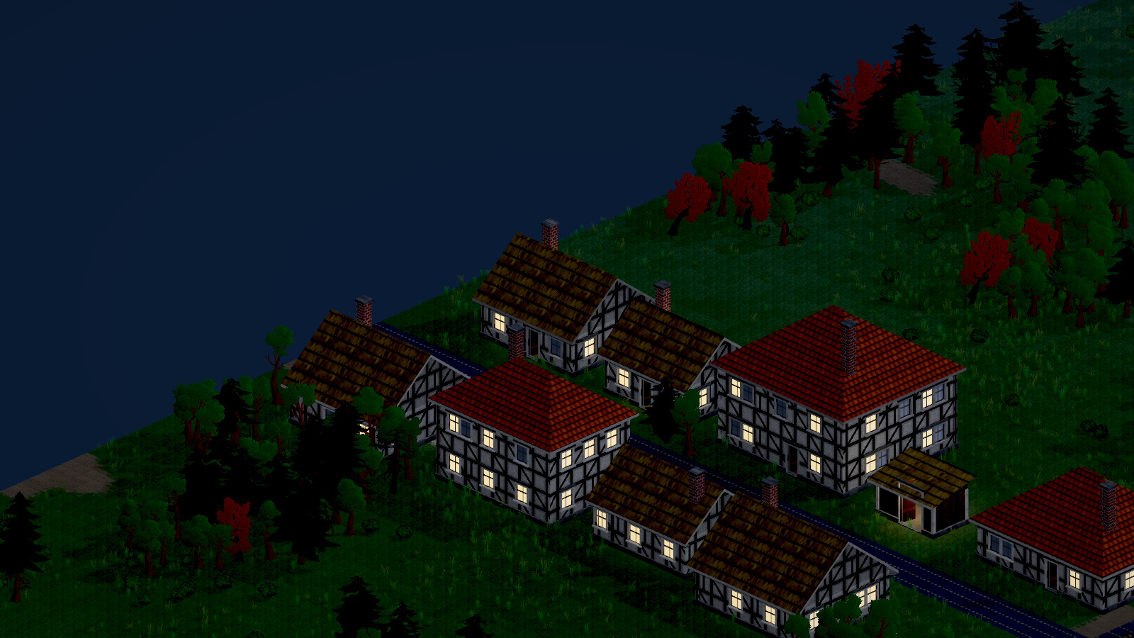 Map edge at night