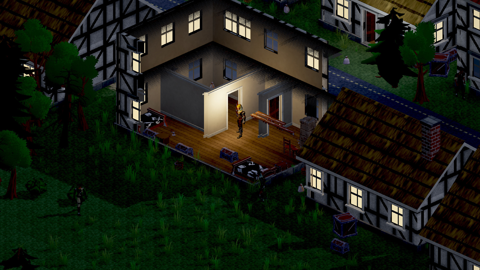 Interior at night